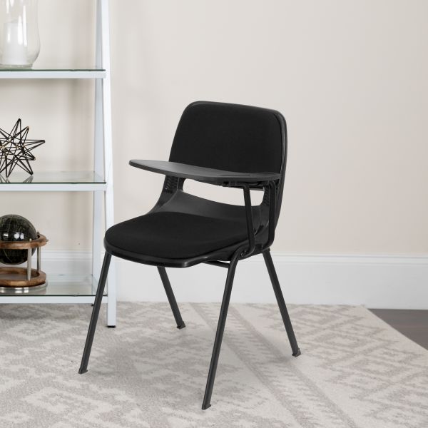 Flash Furniture Padded Ergonomic Shell Chair with Left Handed Flip-Up Tablet Arm