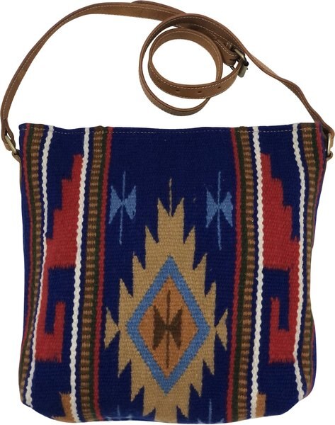 Huntley Equestrian Blue Navajo Southwestern Aztec Print Shoulder Handbag