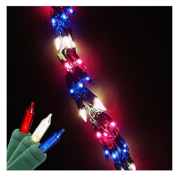 Merry And Light 9 x27 300 Direct Blue Red And White Chain Garland Lights Green Wire