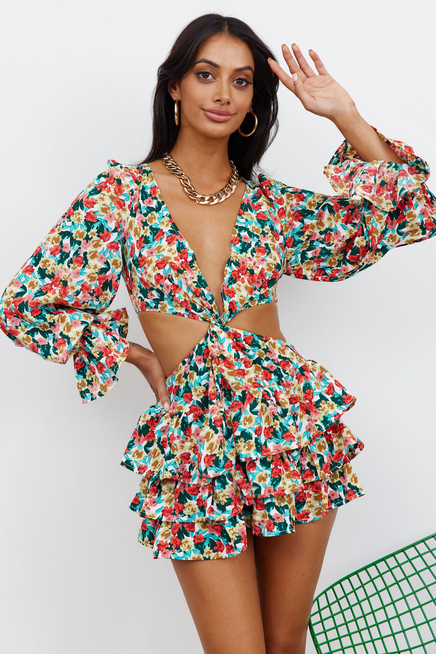 Funfetti Vibes Romper Floral