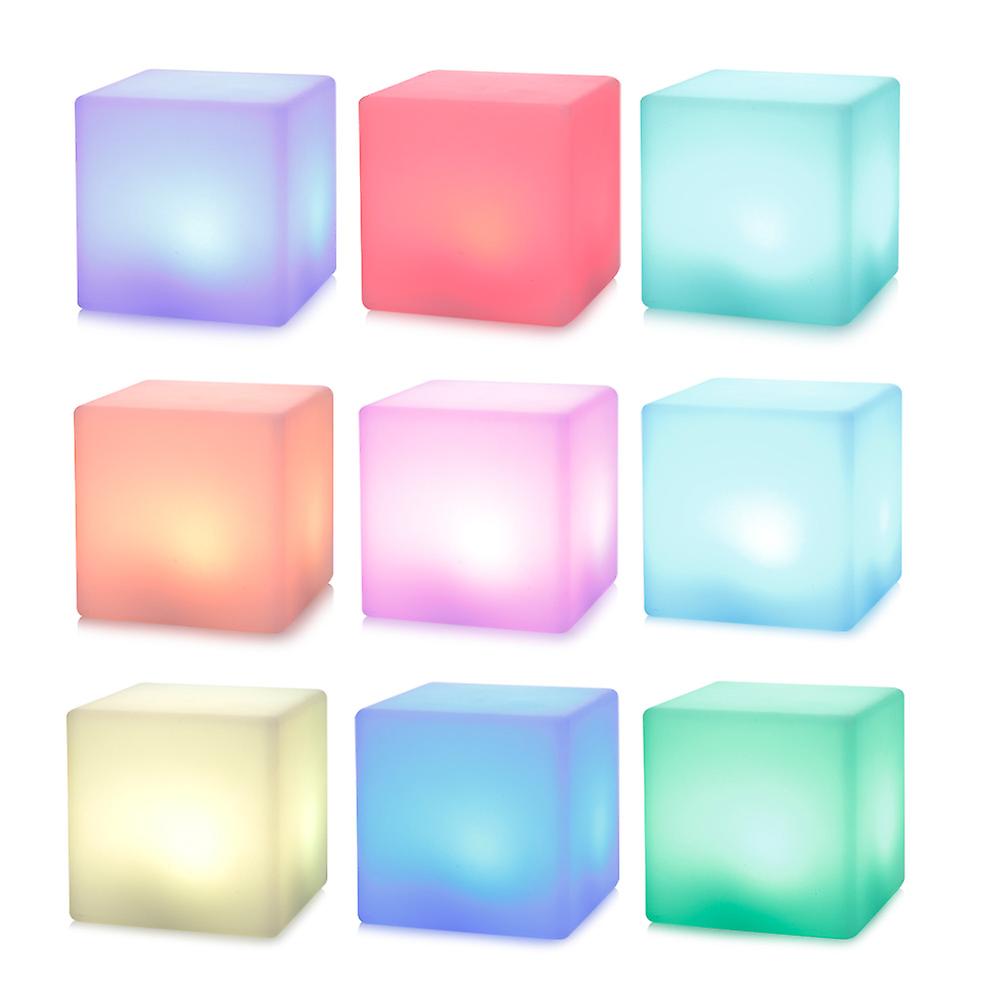 Rechargeable Led Cube Shape Night Light With Remote Control For Bedroom 7 Colors Changing Usb Night Light Built-in Battery