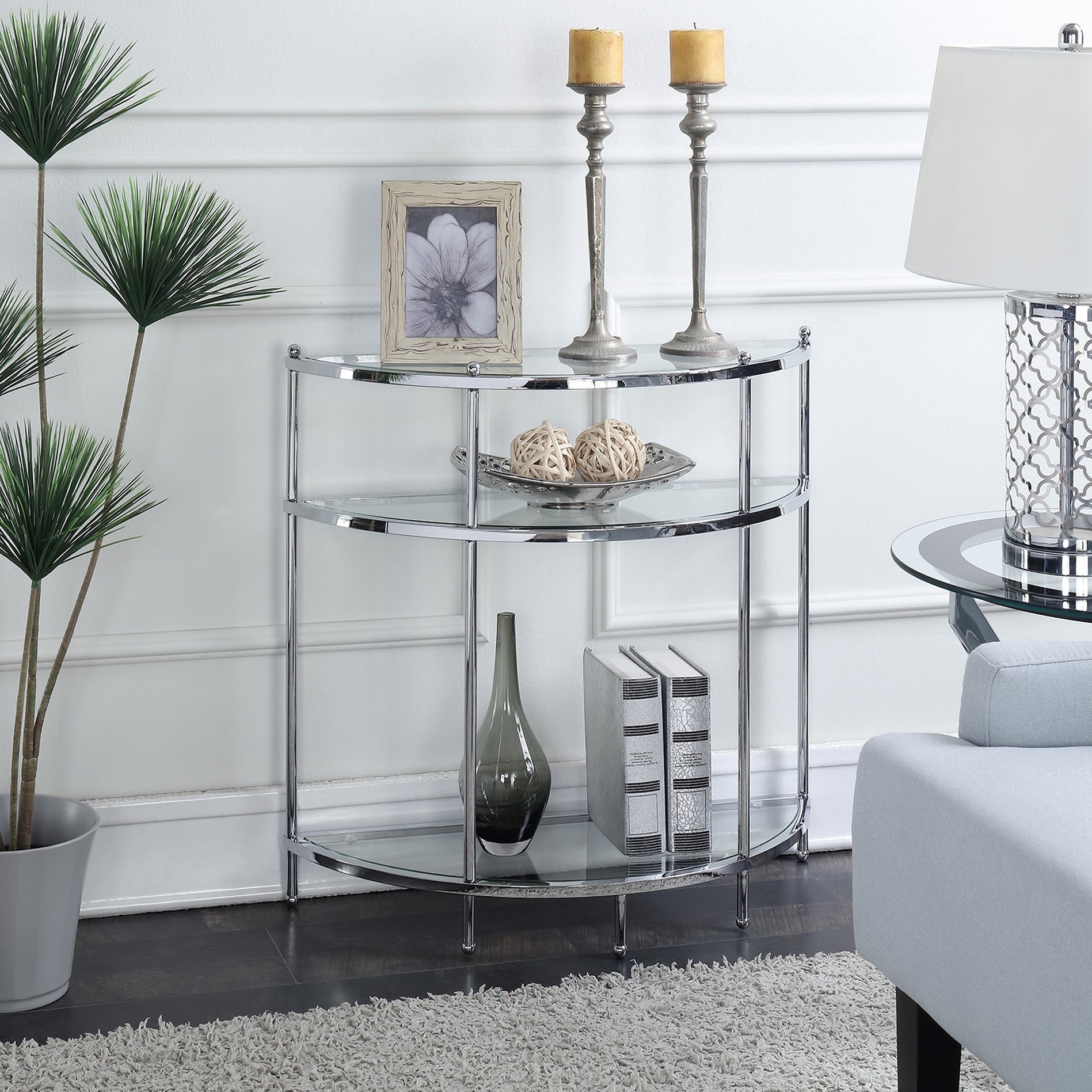 Silver Orchid Farrar Entryway Table