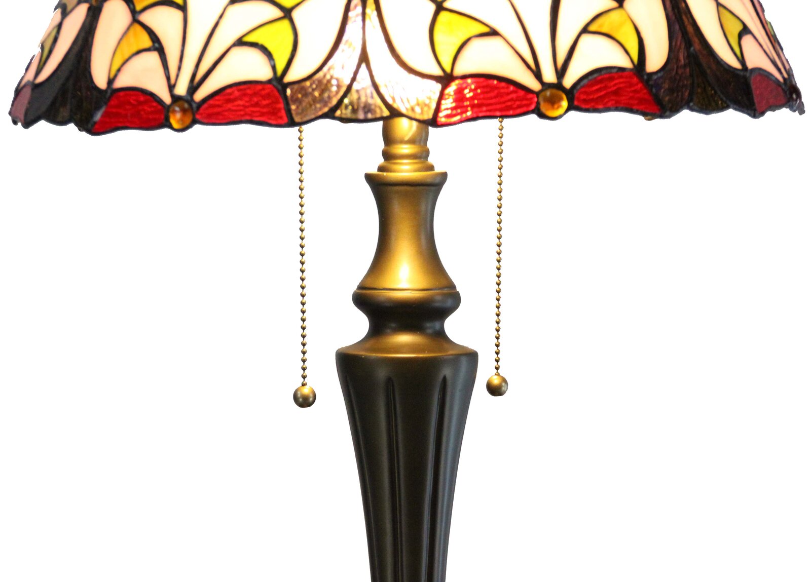  Style Elegant 2 Lights Desktop Lamp 16-Inch Shade15719