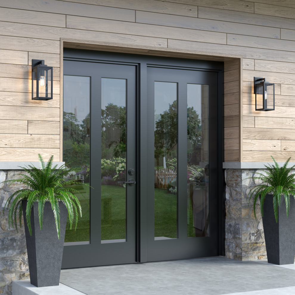 Atless Collection 1 Light 5 quotPowder Coat Black Outdoor   Transitional   Outdoor Wall Lights And Sconces   by Millennium Lighting Inc  Houzz