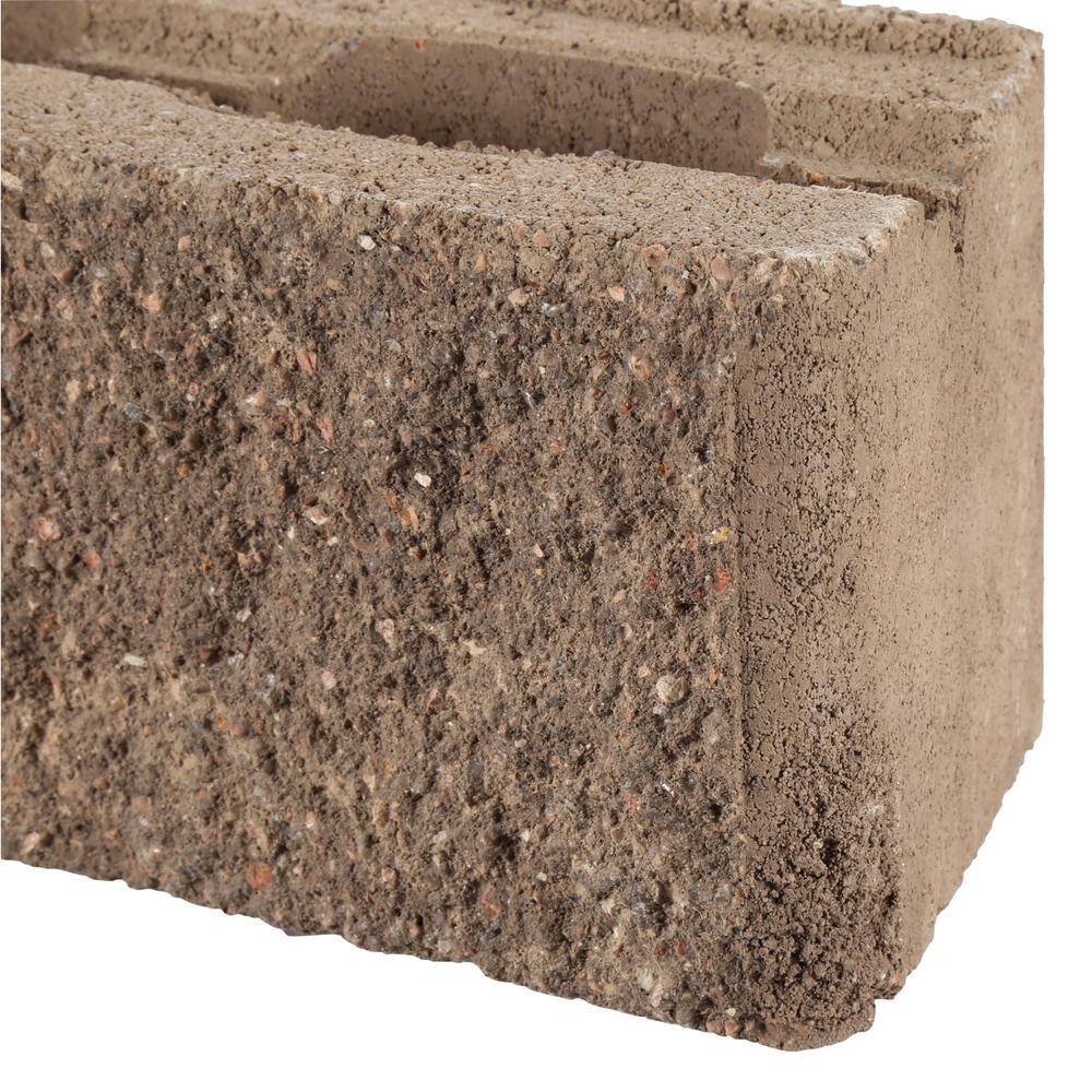 Pavestone RockWall Large 6 in. x 17.5 in. x 7 in. Pecan Concrete Retaining Wall Block (48 Pcs.  34.9 sq. ft.  Pallet) 79824