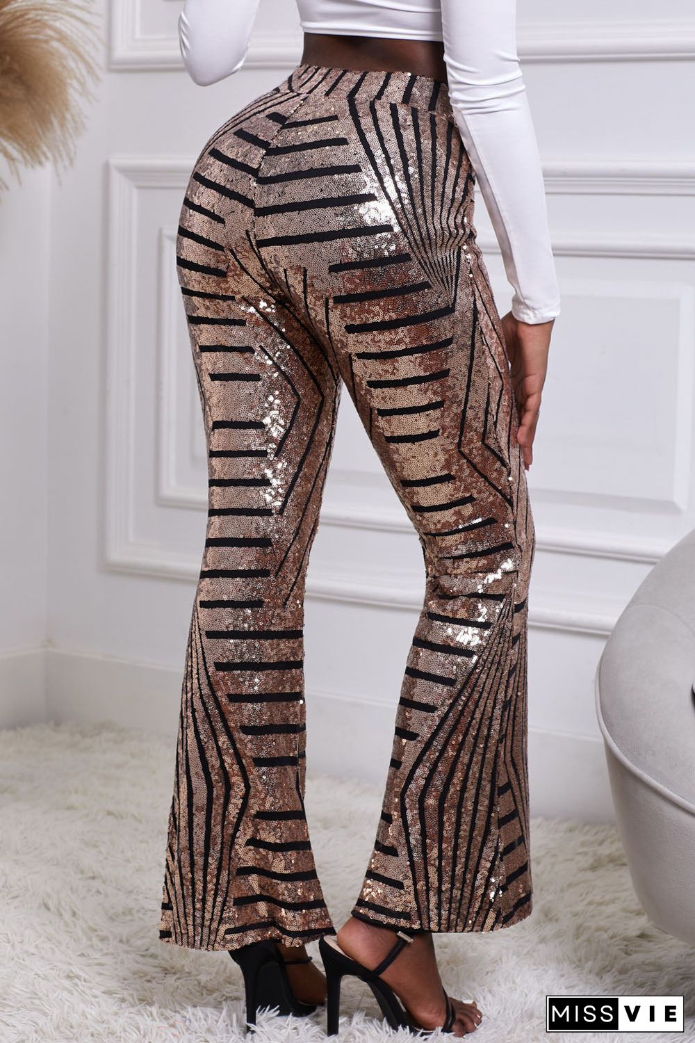 Sequin Wide Leg Pants