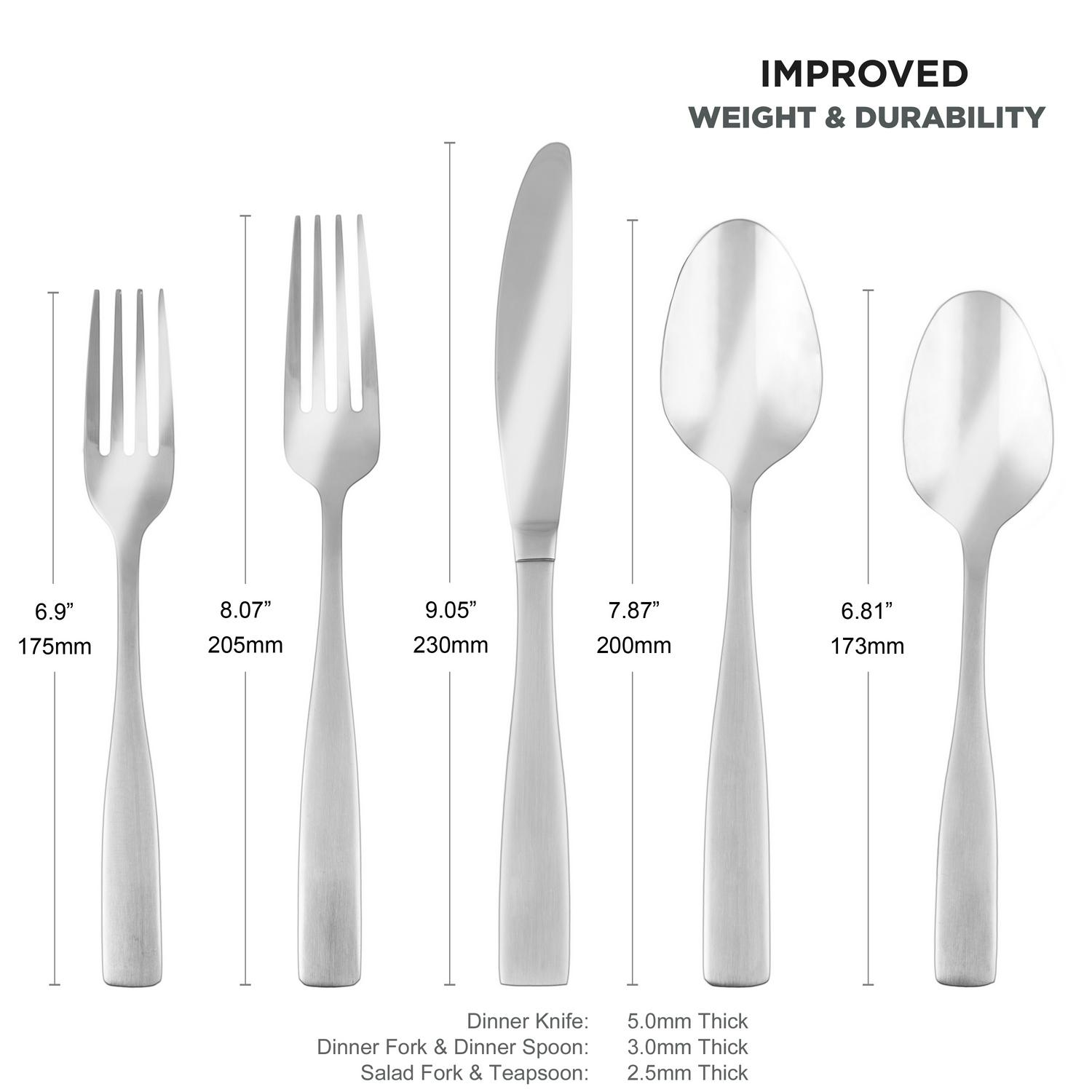 Cambridge Silversmiths Revive Satin 77-Piece Expanded Flatware Set， Service for 12