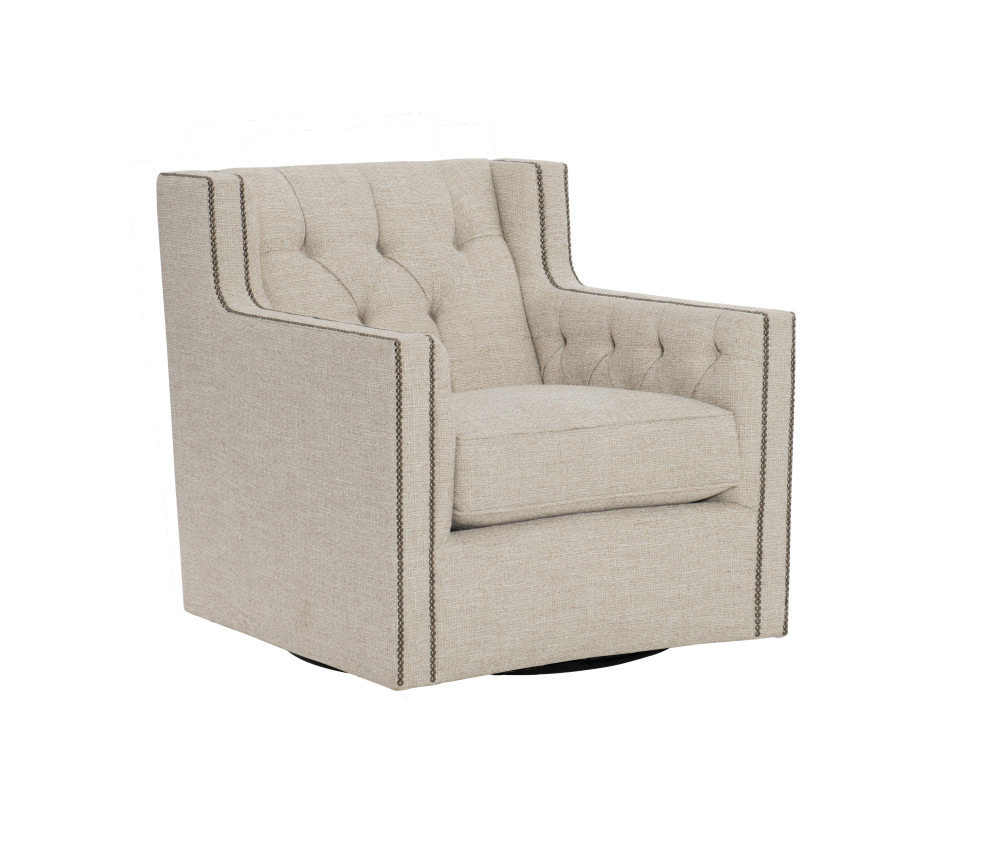 Bernhardt Candace Swivel Chair  Beige   Transitional   Armchairs And Accent Chairs   by Bernhardt Furniture Company  Houzz