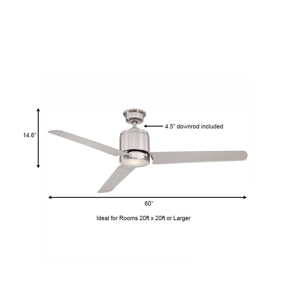 Home Decorators Collection Railey 60 in. LED Indoor Brushed Nickel Ceiling Fan with Light Kit and Remote Control YG446-BN