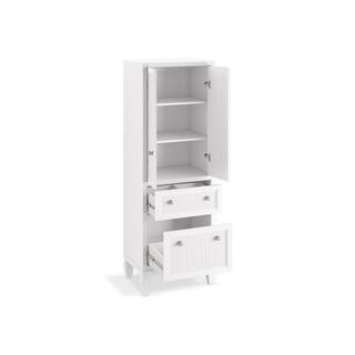 KOHLER Hearthaven 24 in. W Linen Cabinet in White K-33540-ASB-0