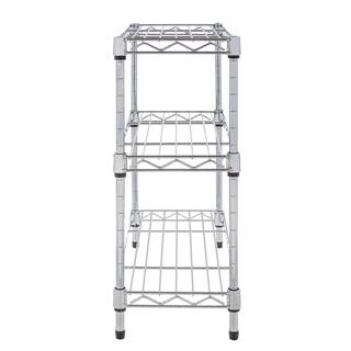 Seville Classics 17.5 in. W 3-Tier Steel Wire Shelving Unit in Silver WEB911