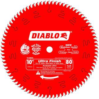 DIABLO 10 in. x 80-Tooth Ultra Finish Circular Saw Blade D1080X