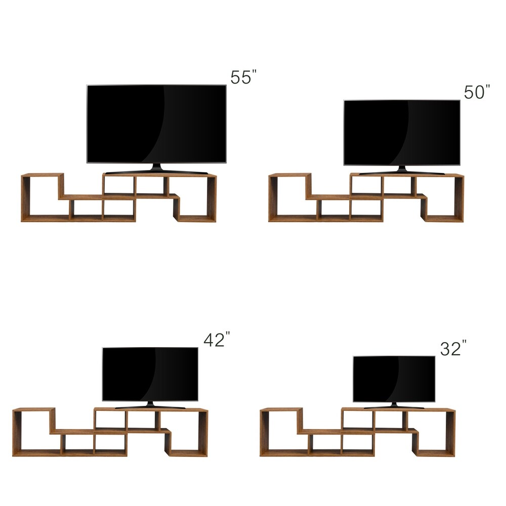 Double L Shaped TV Stand，Display Shelf