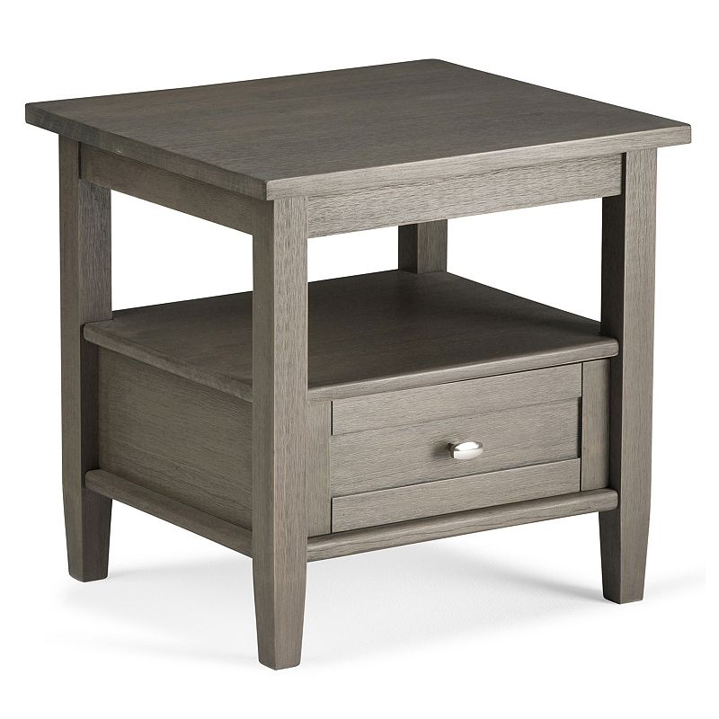 Simpli Home Warm Shaker Gray End Table