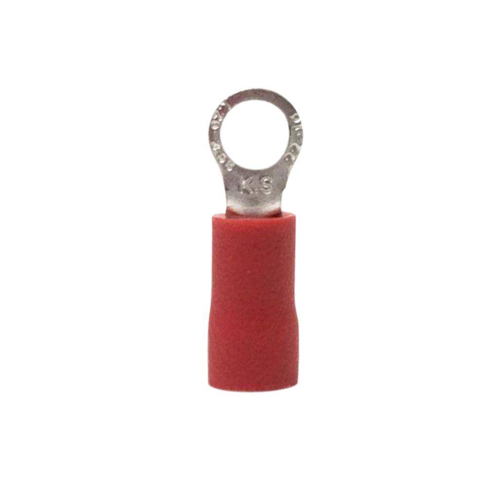 Gardner Bender 8 AWG 14 in. Tab Ring Terminal Vinyl Red (5-Pack) 15-095