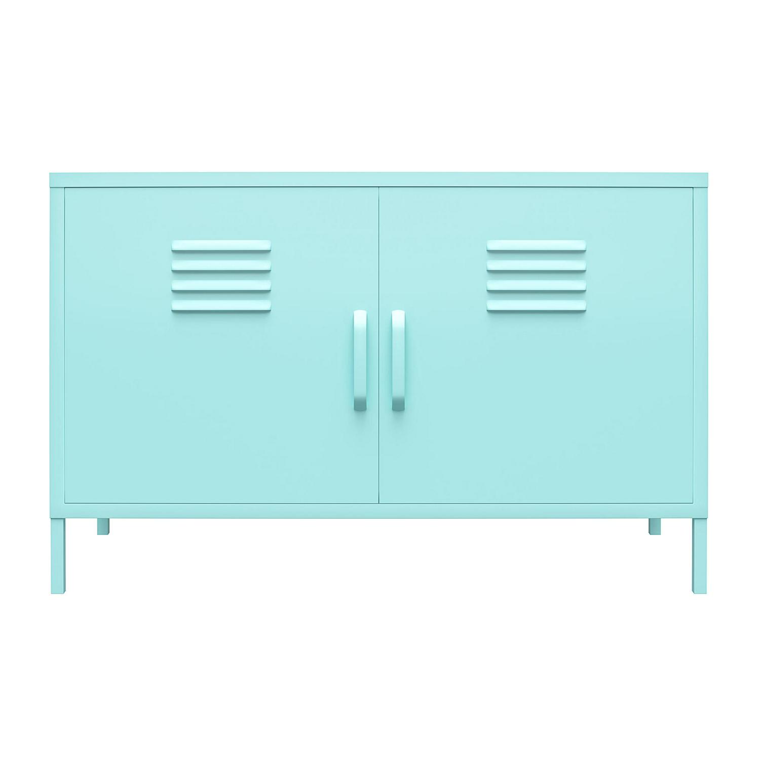 Novogratz Cache 2 Door Metal Locker Accent Cabinet， Mint