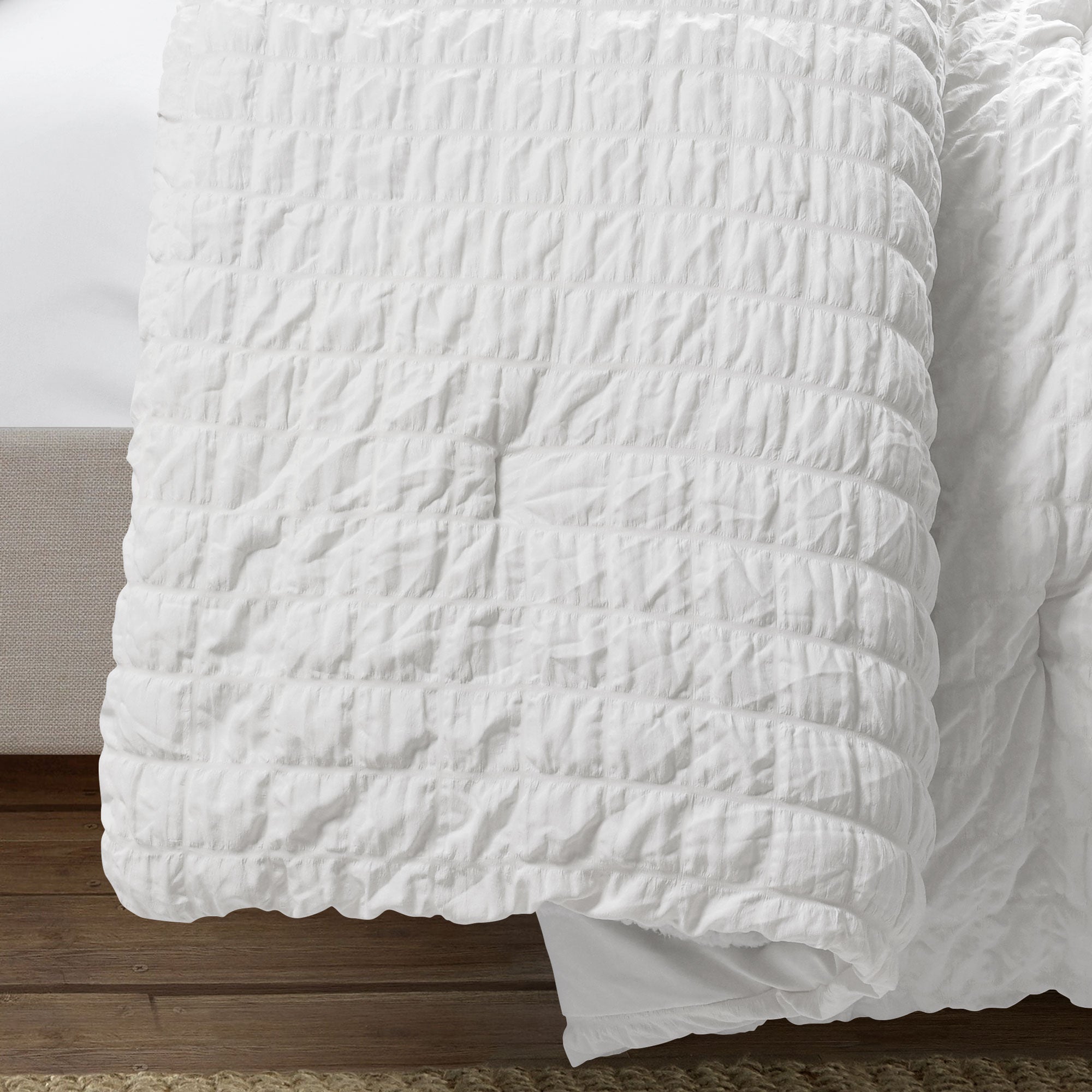 Crinkle Textured Dobby Comforter Set