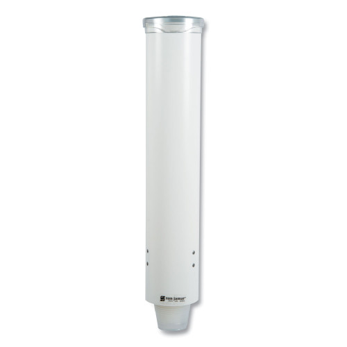 San Jamar Small Pull-Type Water Cup Dispenser， For 5 oz Cups， White (C4160WH)