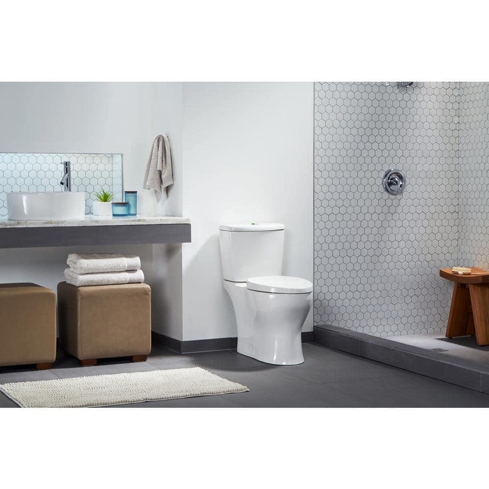 Niagara Stealth Phantom 2Piece 08 GPF Single Flush Elongated Toilet in White Seat Not Included