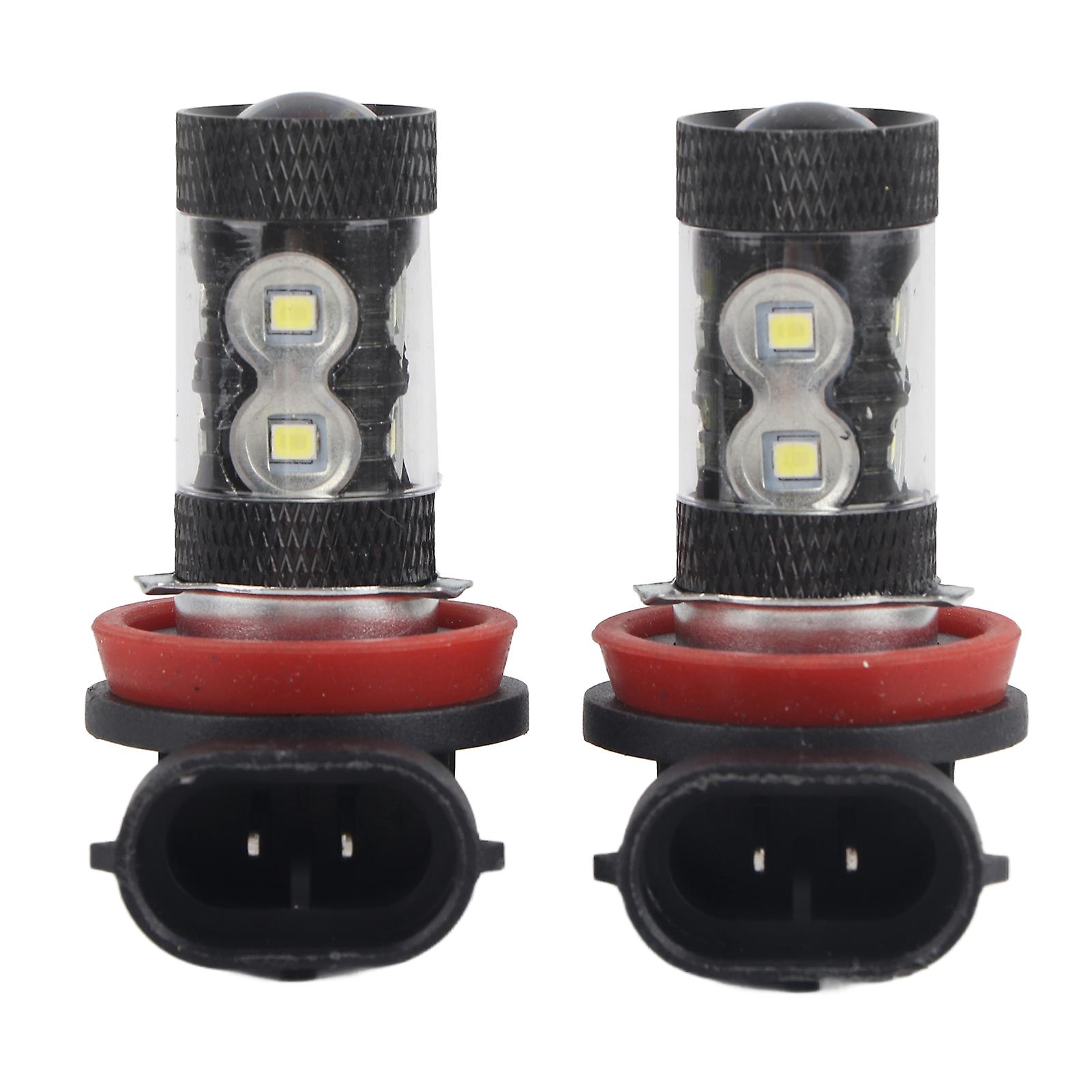 2 Pcs H8 H11 12v-24v 50w Car High Power Bright Led Fog Daytime Light Bulbs