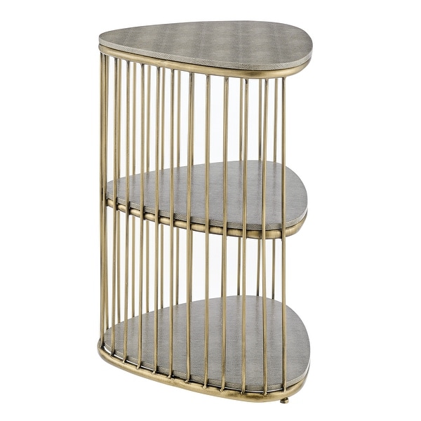 Theron Faux Shagreen Side/ End Table