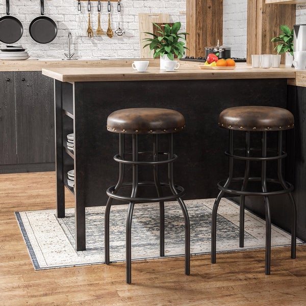 Furniture of America Vigo Rustic Bronze Counter Height Barstool