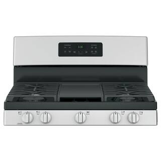 GE 30 in. 5.0 cu. ft. Freestanding Gas Range in Stainless Steel with Griddle JGBS66REKSS