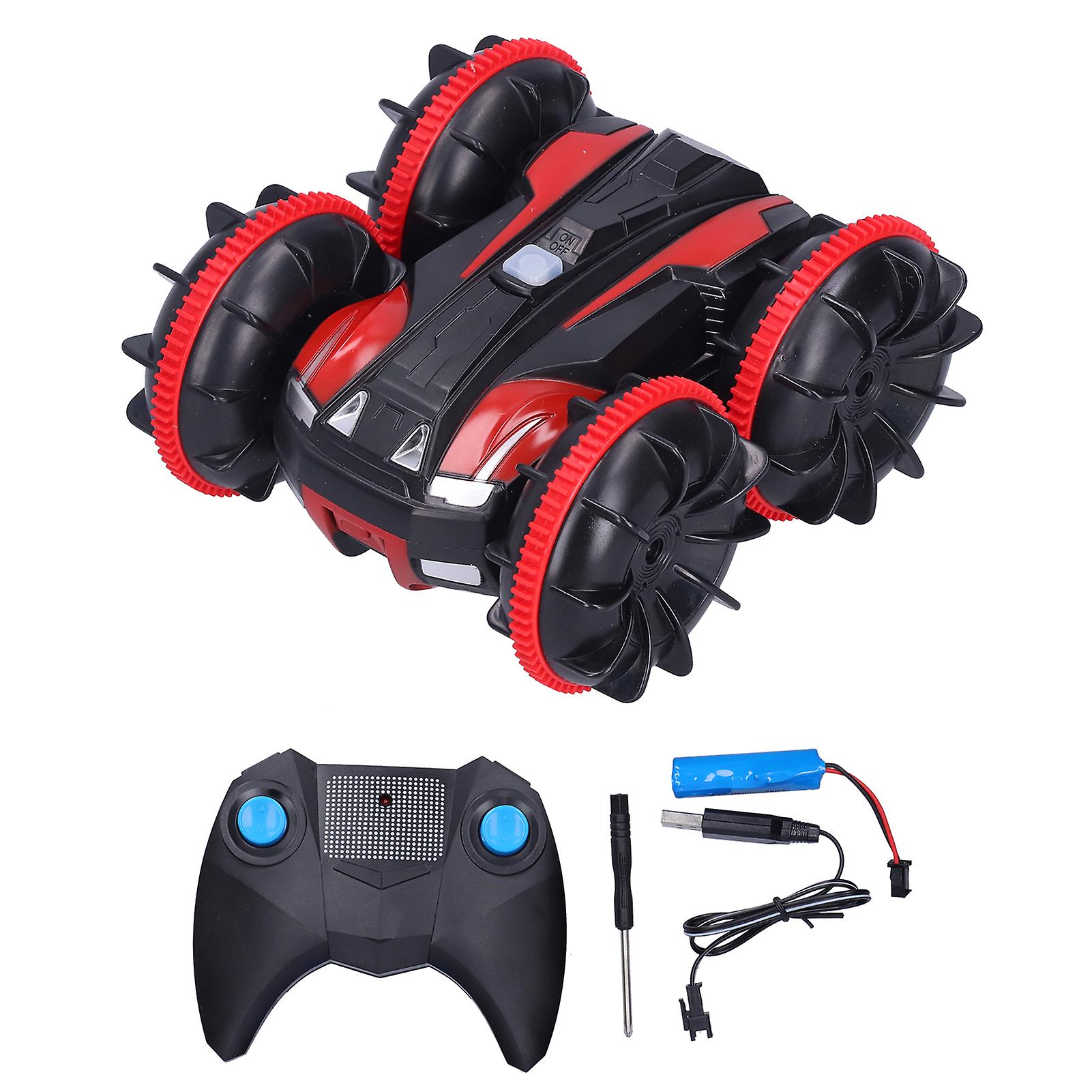 2.4g Amphibious Remote Control Car Land Water Rc Stunt Car Toy Children Birthday Giftred