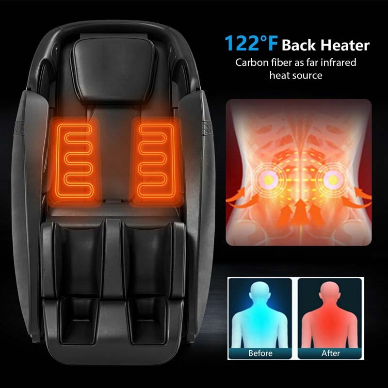 SL Track Zero Gravity Massage Chair Full Body Massage Recliner with Negative Ion Generators