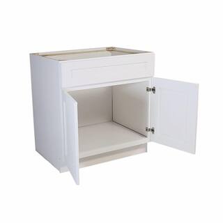 Design House Brookings Plywood Ready to Assemble Shaker 48x34.5x24 in. 2-Door Base Kitchen Cabinet Sink in White 561514