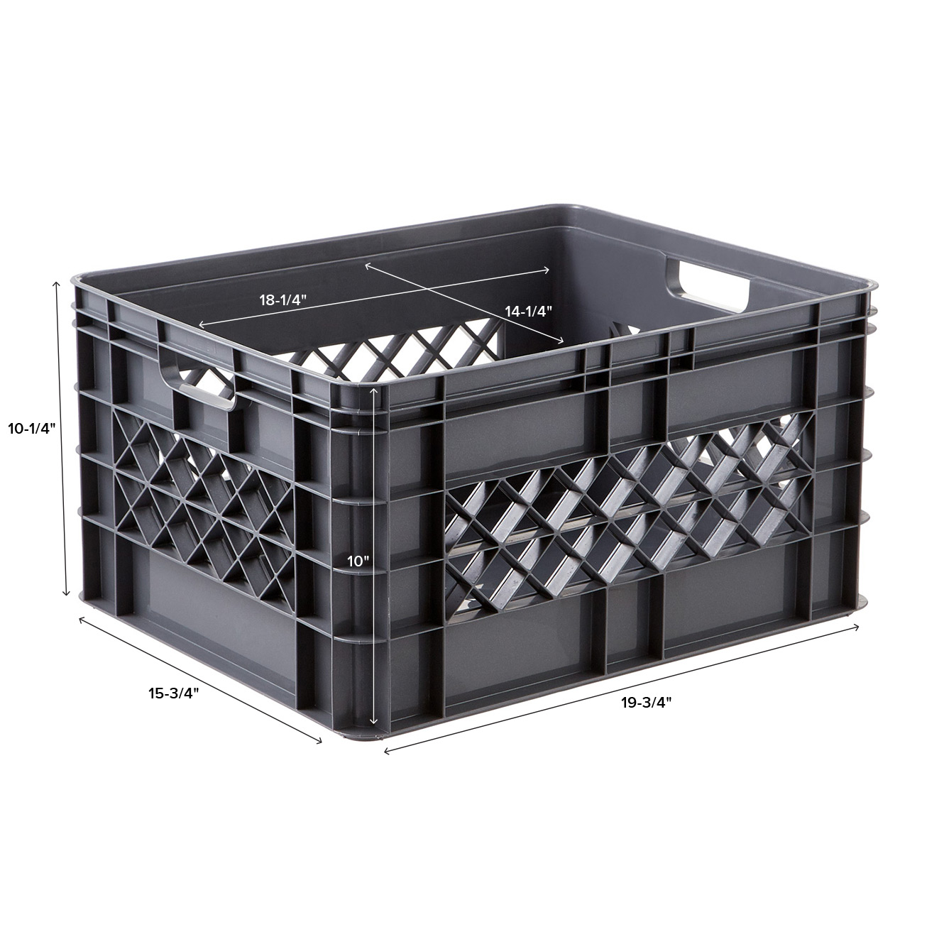 Grey Modular Stackable Crates