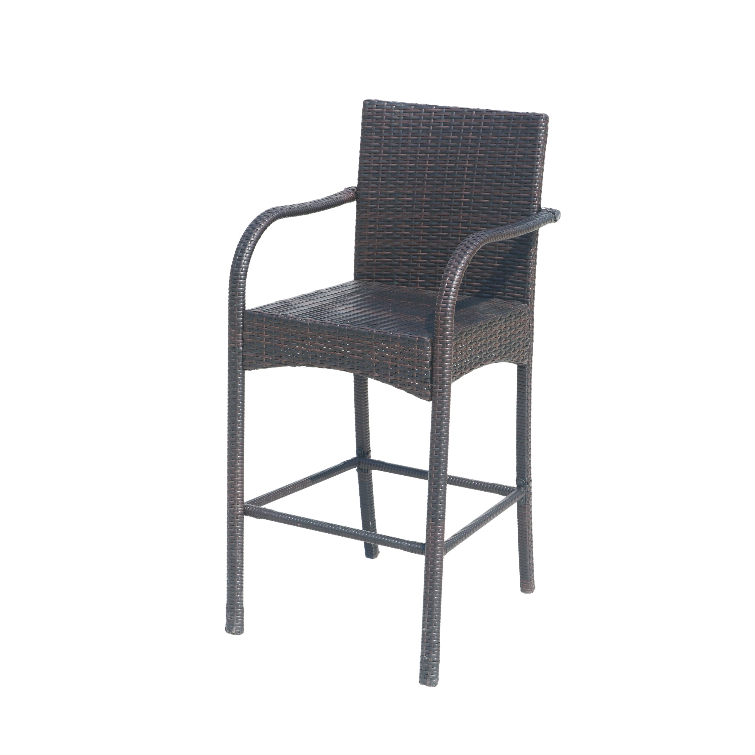 Iremide Outdoor Wicker Barstool Chair (Set of 2)