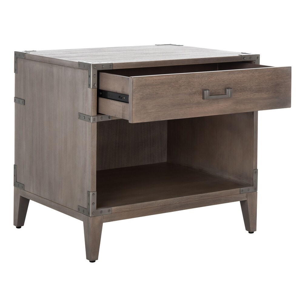 SAFAVIEH Couture Nisha 1 Drawer 1 Shelf Wood Nightstand