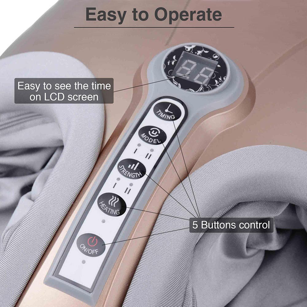 Yescom Foot Massager with Heat White/ Gold