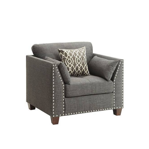 Laurissa Chair Light Charcoal Linen Acme Furniture