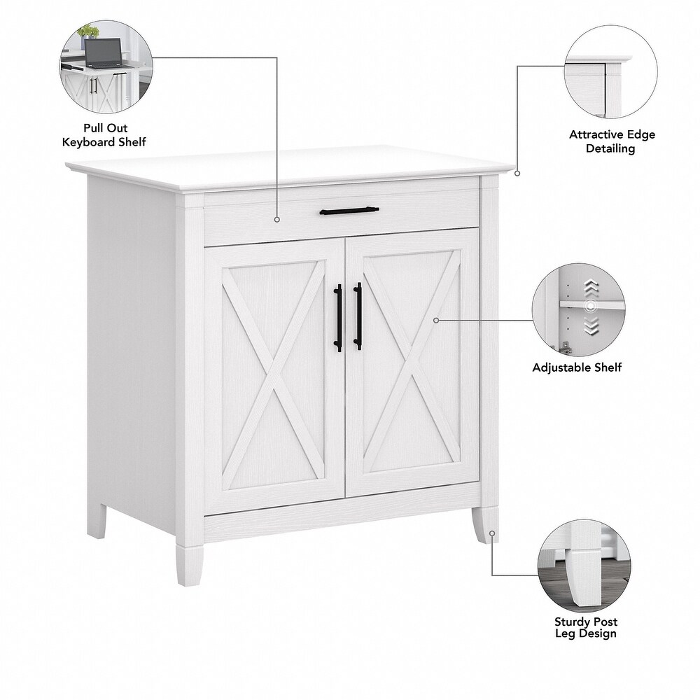 Key West Entryway Storage Set with Armoire Cabinet by Bush Furniture