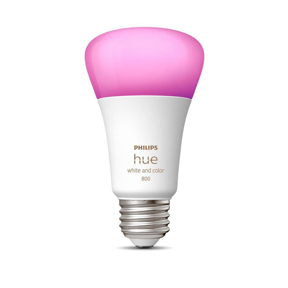 Philips Hue White and Color Ambiance A19 LED 60W Equivalent Dimmable Smart Wireless Light Bulb with Bluetooth (1-Pack) 548487