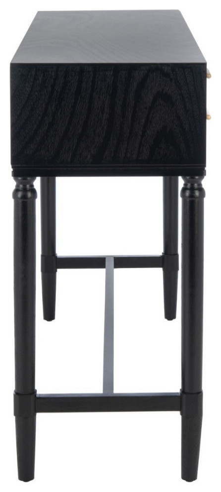 Grace 4 Drawer Console Table  Black   Traditional   Console Tables   by Rustic Home Furniture Deco  Houzz