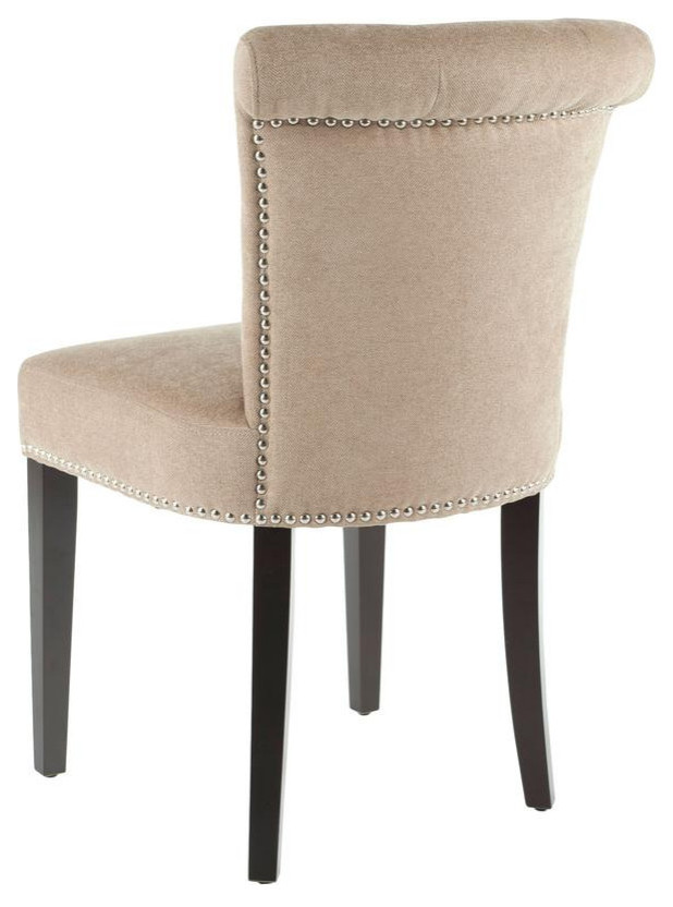 Shavon 21 quotH Ring Chair  Set of 2  Silver Nail Heads Wheat   Transitional   Dining Chairs   by V.S.D Furniture  Houzz