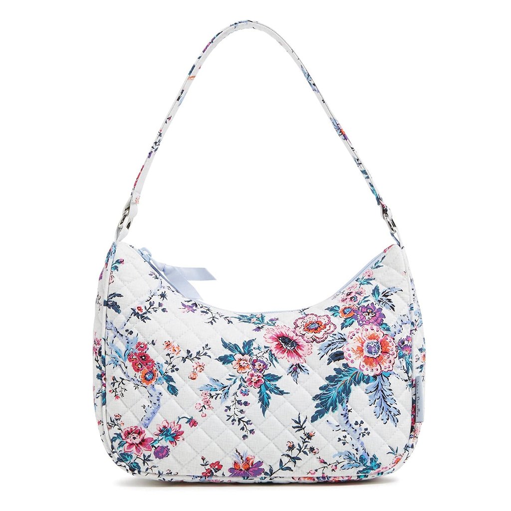 Vera Bradley  Frannie Crescent Crossbody Bag in Magnifique Floral