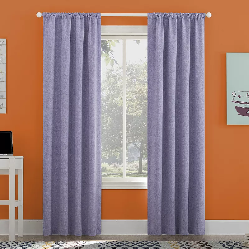 Sun Zero Generation Jules 100% Blackout Rod Pocket Window Curtain