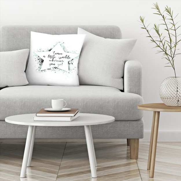 Leave A Sparcle By Tanya Shumkina Throw Pillow Americanflat Minimalist Motivational