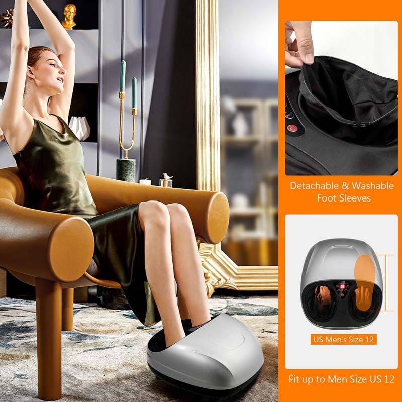 Foot Massager Machine with Heat & Remote, Shiatsu Foot Massager with Deep 3D Kneading Rolling Relieves Plantar Fasciitis