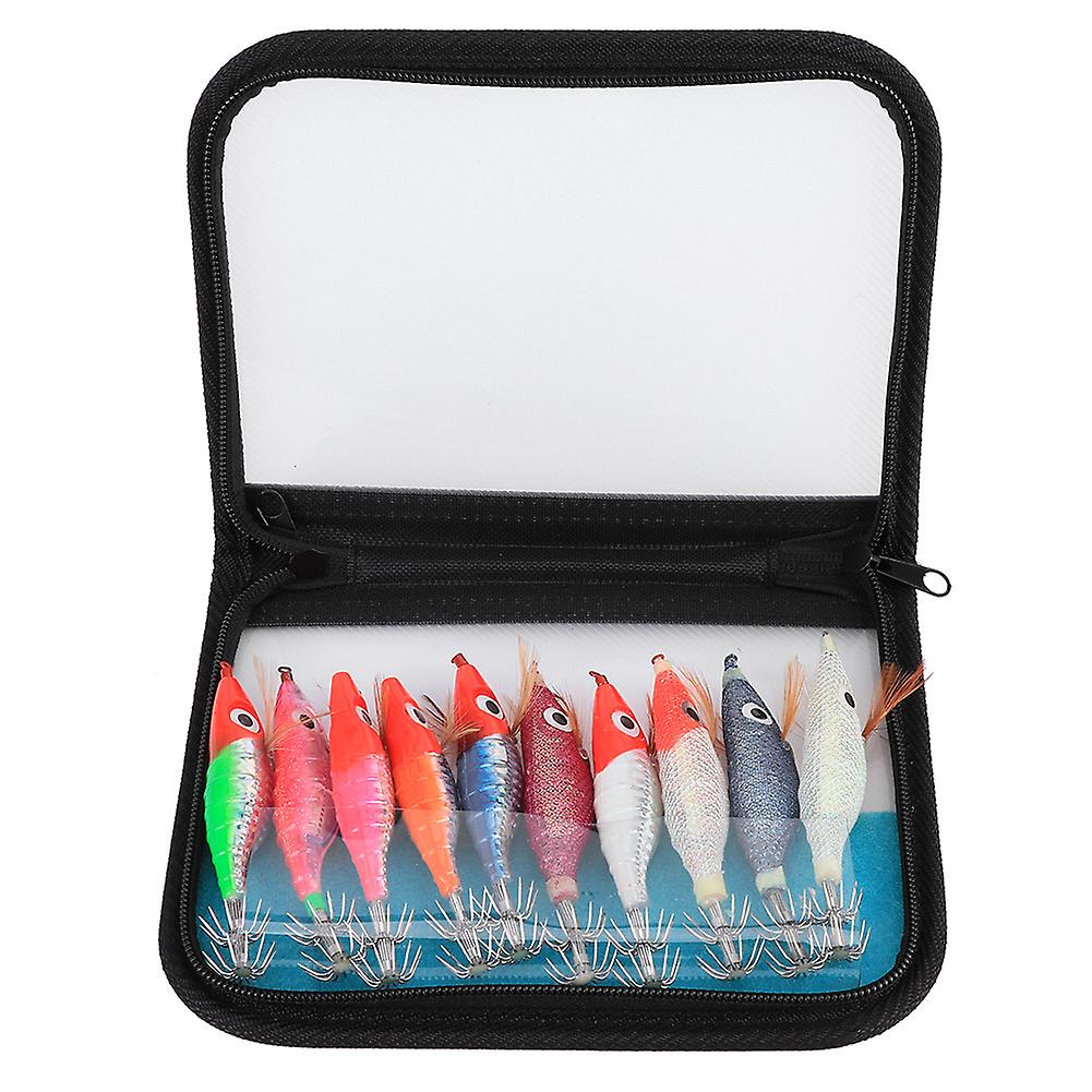 10pcs/bag Simulation Luminous Shrimp Bait Squid Needle Artificial Lure Fishing Accessory