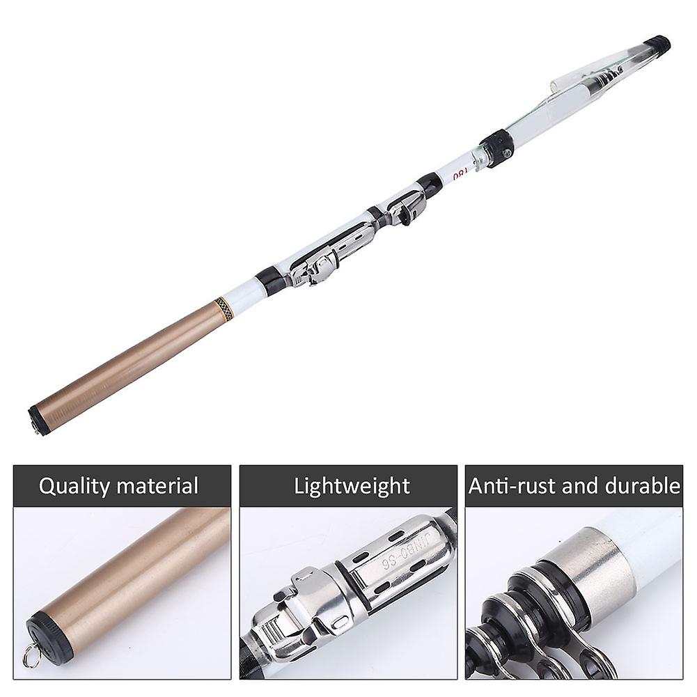 Portable Telescopic Fishing Rod Travel Spinning Fishing Pole Carbon Fiber Rod (1.8m)