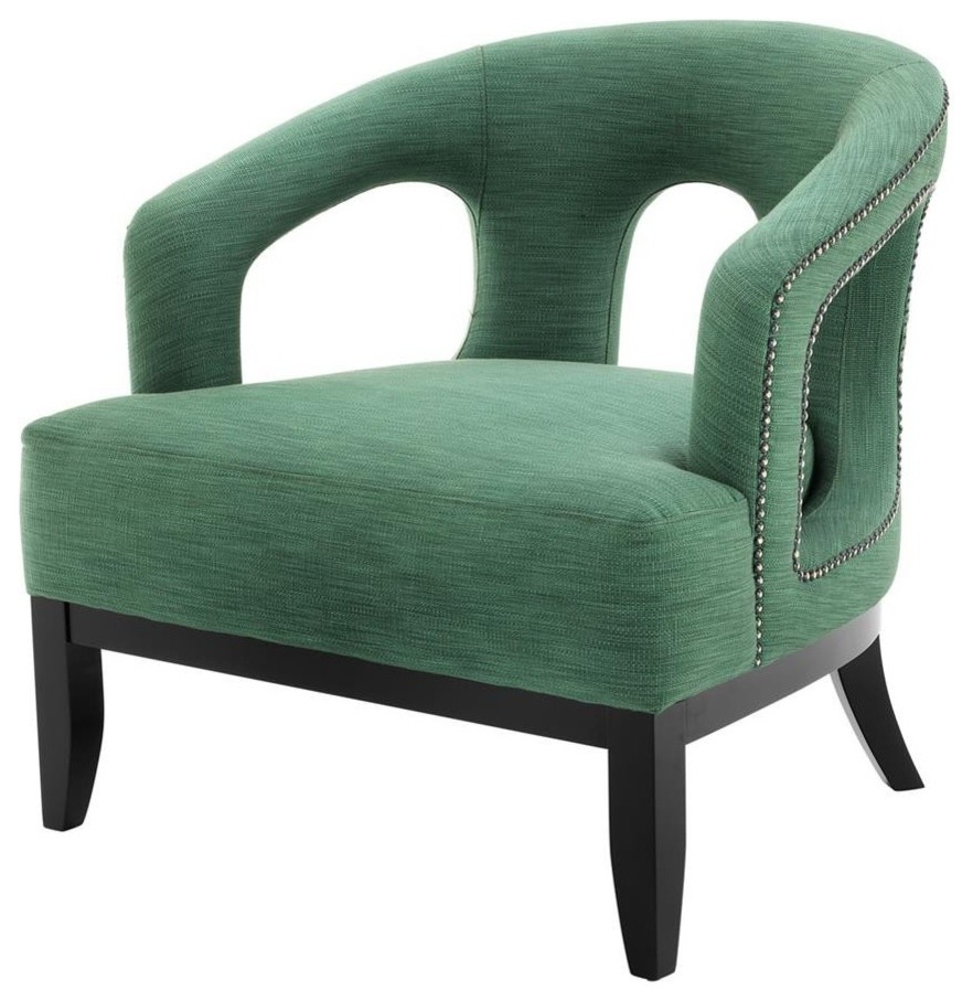 Green Upholstered Accent Chair  Eichholtz Adam   Transitional   Armchairs And Accent Chairs   by Oroa   Distinctive Furniture  Houzz