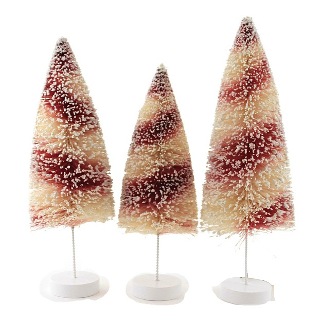 Christmas Candy Cane Bottle Brush Trees Bethany Lowe Designs Inc Decorative Figurines