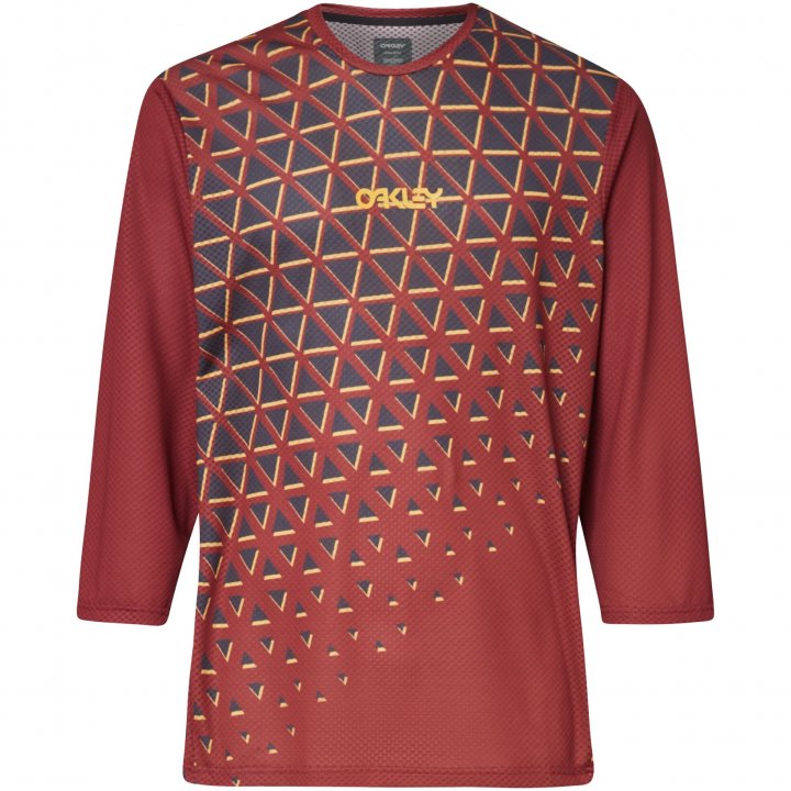Oakley Factory Flow 3/4 Sleeve MTB Jersey - Iron Red - 2022