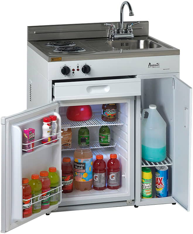 Avanti 30 Complete Compact Kitchen With Refrigerator