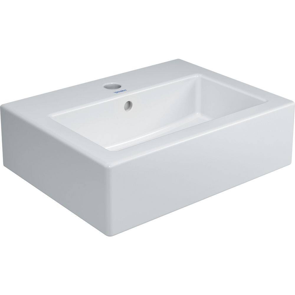 Duravit 17.75 in. Ceramic Retangular Vessel Sink in White 0704450027